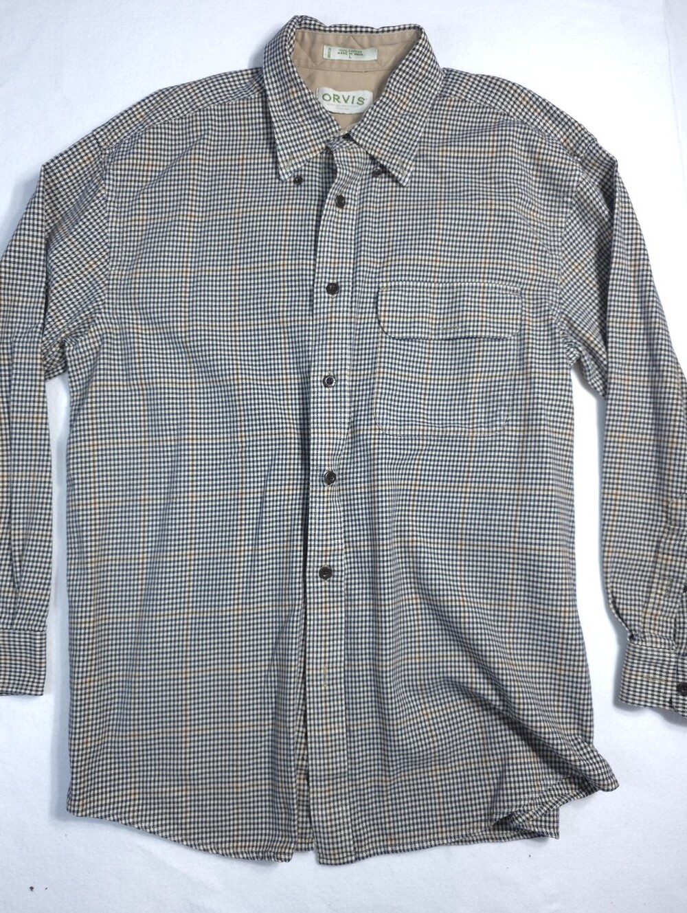 Orvis Men’s Plaid Button Down Shirt Large Long Sleeve Outdoor Casual